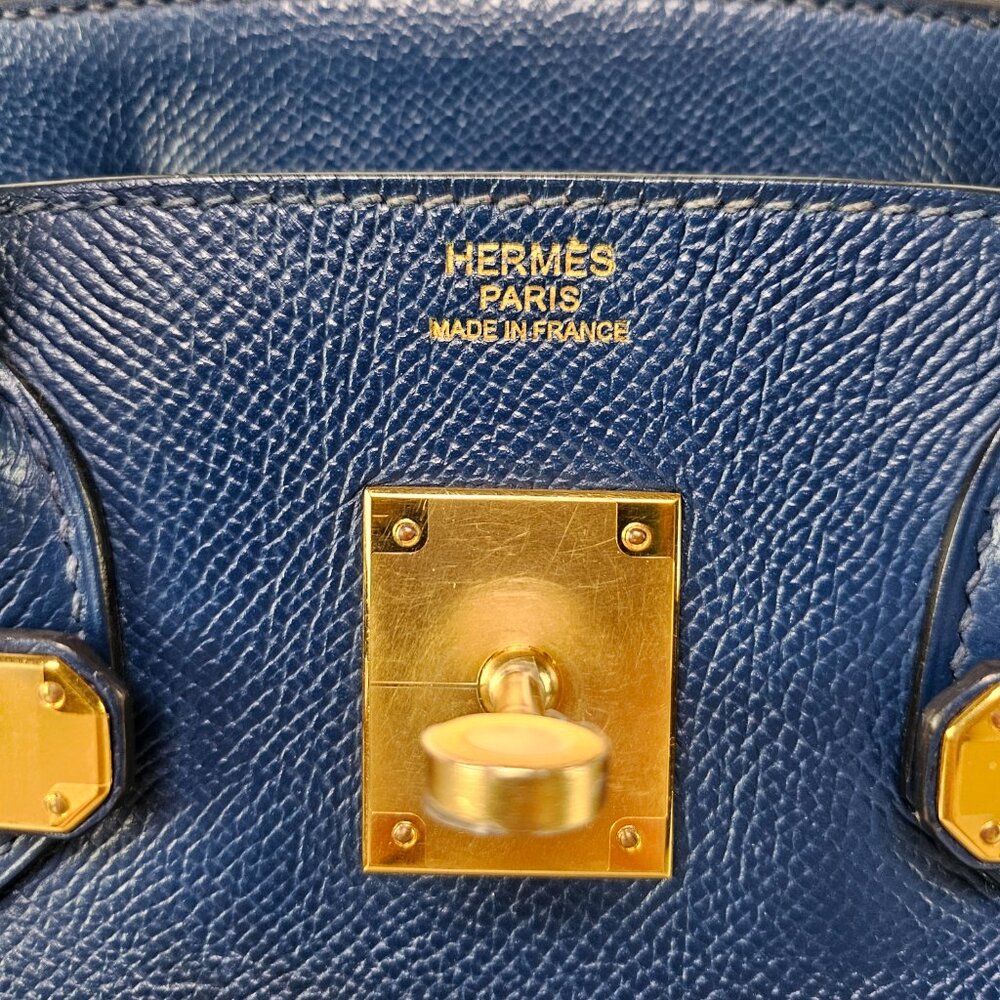 SOLD Hermes Birkin 30 Epsom Leather Navy Blue - Picture 7 of 13